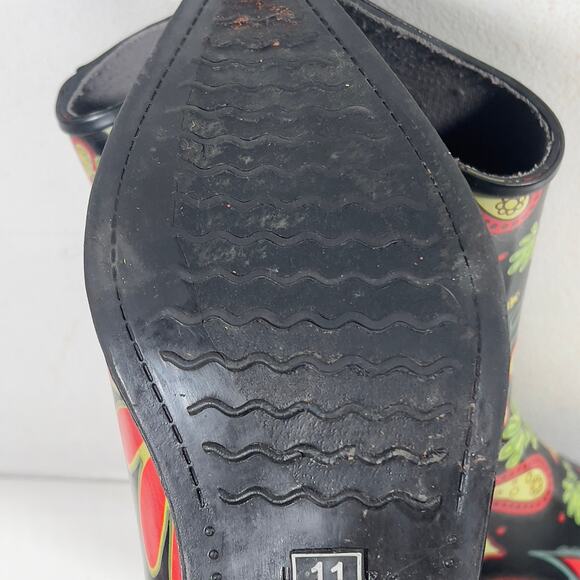 Nomad Yippy Paisley Psychedelic Western Wellies Rain Boot Women's 11 - Picture 15 of 16